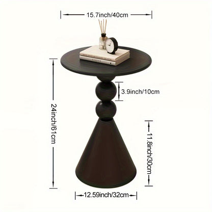 Retro Style Metal Coffee Table, Small Round Coffee Table, Modern Bedside Sofa Side Table for Indoor Use, Elegant Home and Living Room Furniture