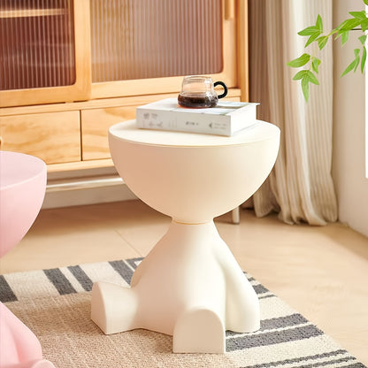 Modern | Multifunctional 1pc Modern Creative Bear-shaped Plastic Bedside Table | Multifunctional, Easy Assembly | White, Suitable for Living Room and Bedroom Storage