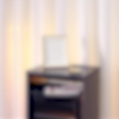 Wood Nightstand Nightstand With Charging Station & LED Lights | Bedside Table, End Table With Glass Drawers, File Cabinet For Home Wood Bedside Tables For Bedroom