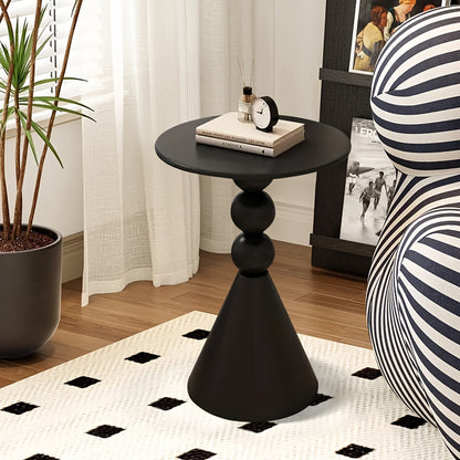 Retro Style Metal Coffee Table, Small Round Coffee Table, Modern Bedside Sofa Side Table for Indoor Use, Elegant Home and Living Room Furniture